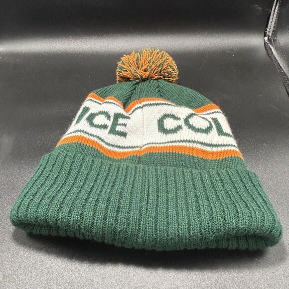 Jagermeister Green Orange & White Winter Beanie Stocking Hat Cap Pom Pom RARE - Picture 6 of 6